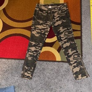 Camo print pants